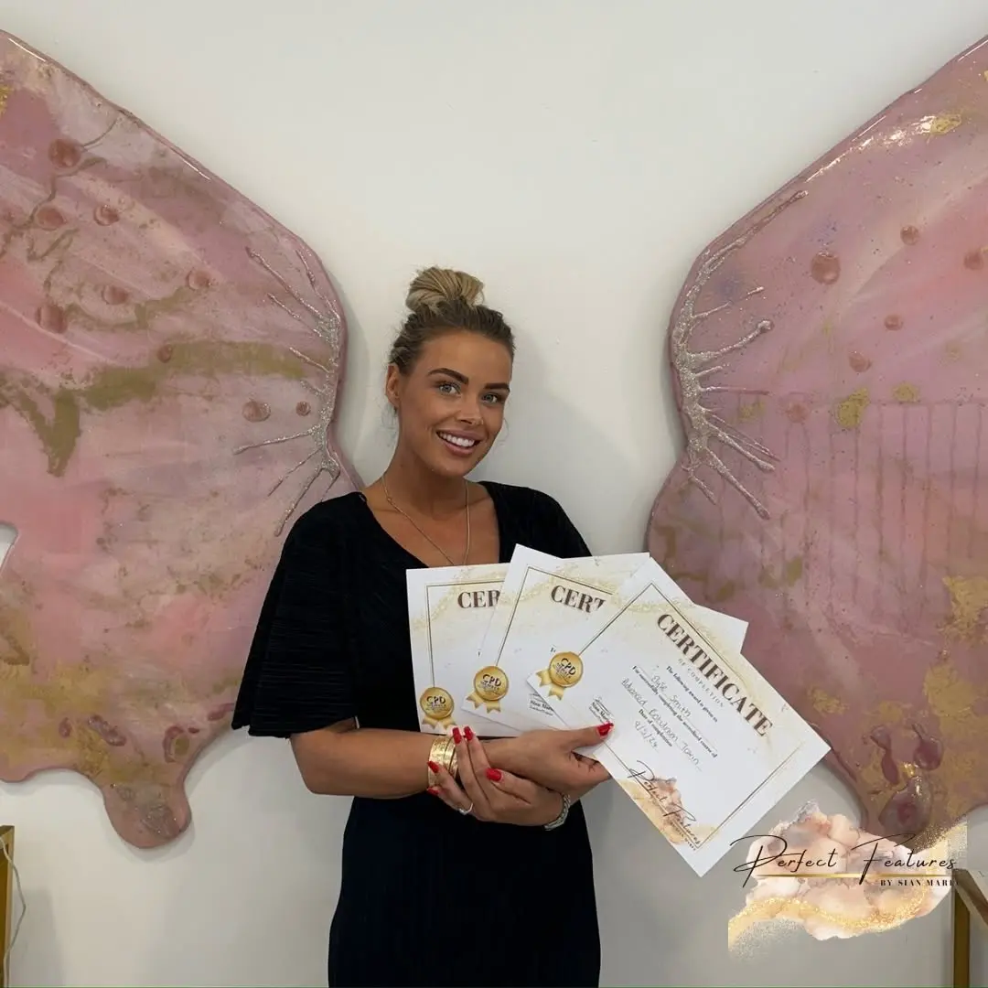 Student completing professional aesthetics training course in Stalybridge
